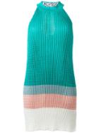 Diesel Block Colour Mini Dress, Women's, Size: Small, Green, Rayon/polyester