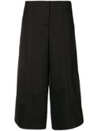 Twin-set Cropped Wide Leg Trousers - Black