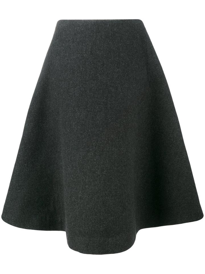 Miu Miu Full High Waisted Midi Skirt - Grey