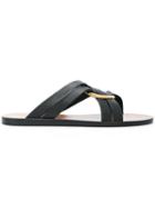 Chloé Ring Embellished Slippers - 001 - Black