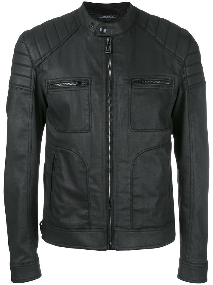 Belstaff Zipped Jacket, Men's, Size: 50, Black, Cotton/elastodiene