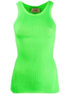 Maison Flaneur Ribbed Tank Top - Green