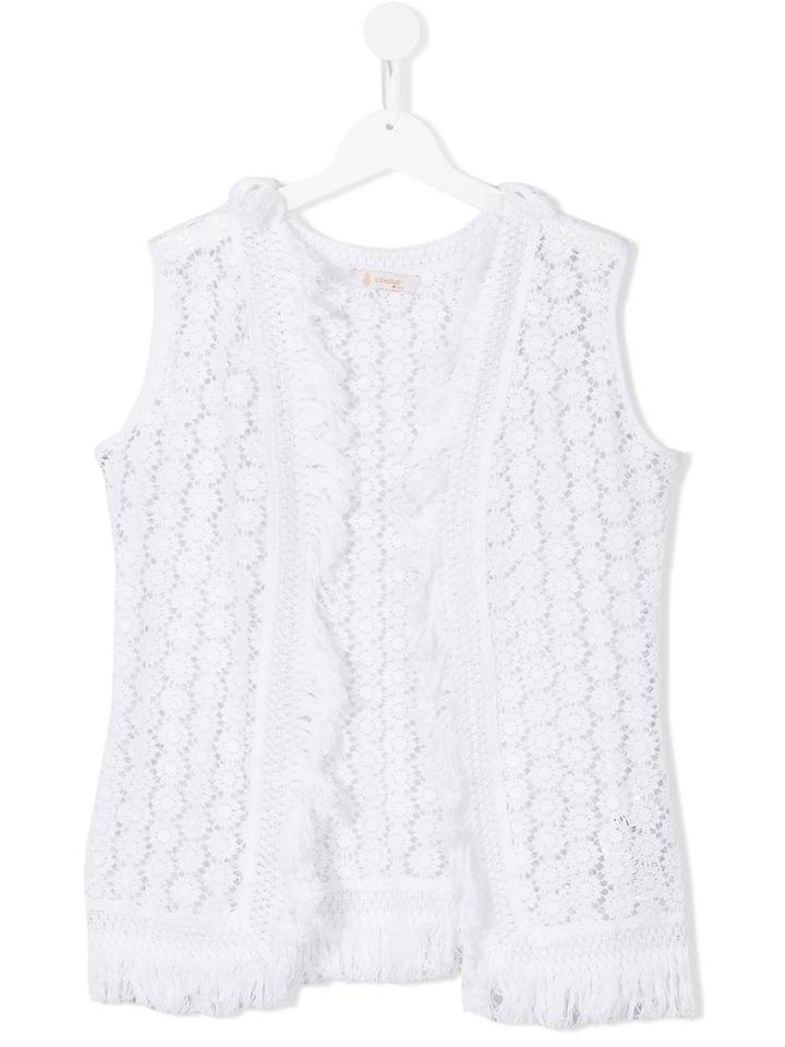 Dondup Kids Crochet Vest, Girl's, Size: 14 Yrs, White