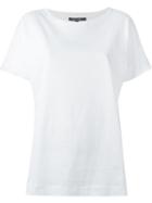 Sofie D Hoore Scoop Neck T-shirt, Women's, Size: 38, White, Cotton
