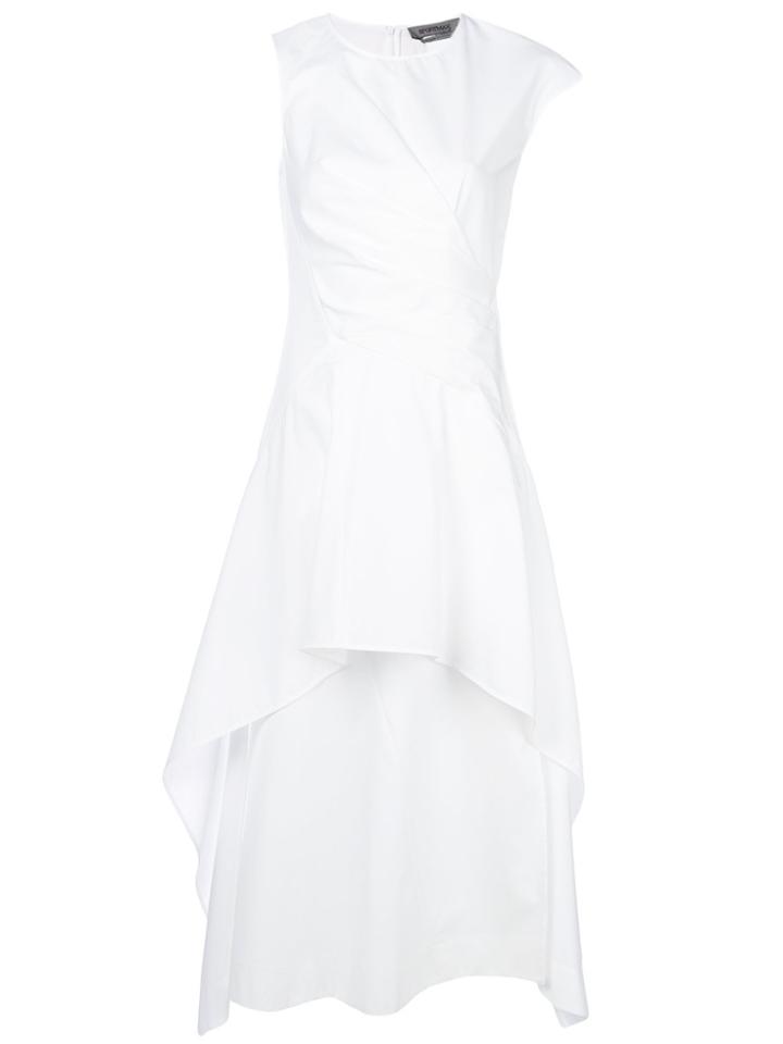 Sportmax Layered Poplin Dress - White