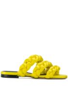 Marco De Vincenzo Braided Flat Sandals - Yellow