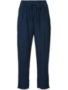 321 Drawstring Trousers, Women's, Size: Xs, Blue, Rayon