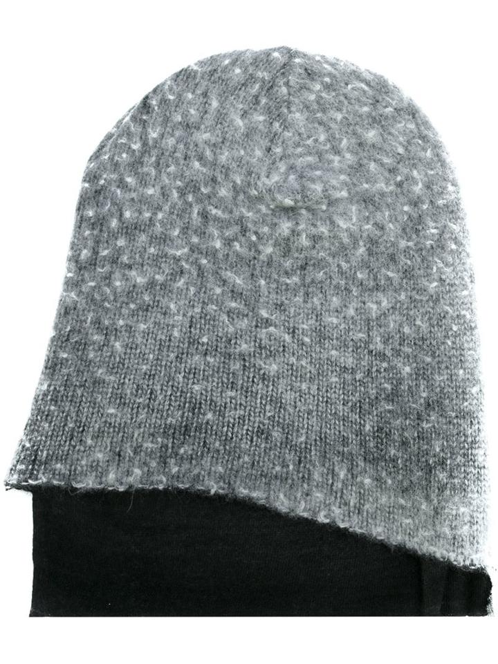 Avant Toi Ribbed Beanie, Men's, Grey, Cashmere/merino/silk