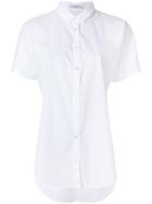 Closed Shortsleeved Button Shirt - White