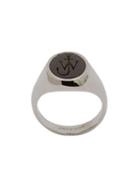 Jw Anderson Logo Signet Ring - Black