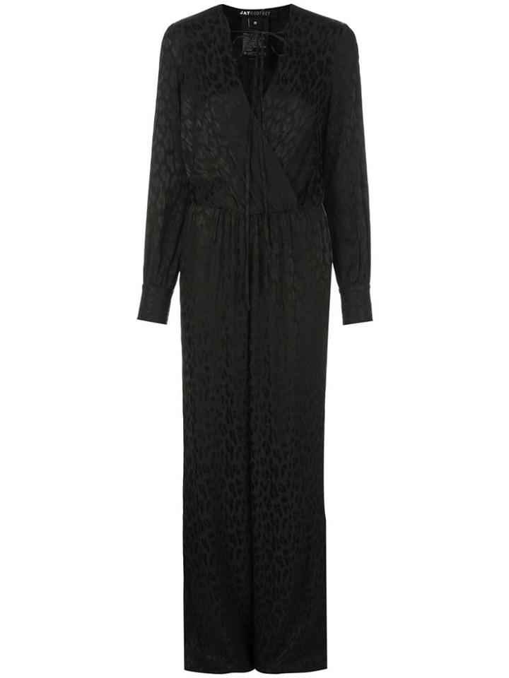 Jay Godfrey Printed Jumpsuit - Black