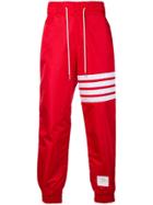 Thom Browne 4-bar Relaxed Fit Track Pants - Red