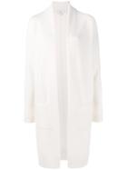Vince Ribbed Detail Long Cardigan, Women's, Size: Small, Nude/neutrals, Cashmere/wool