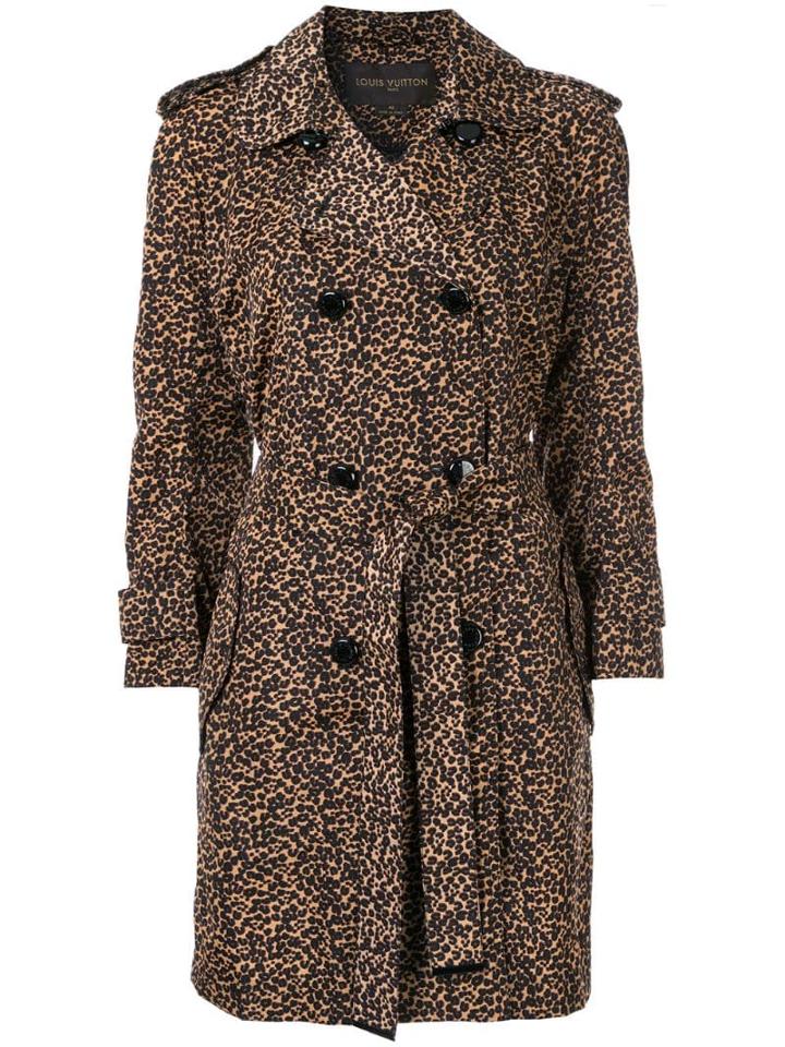 Louis Vuitton Pre-owned Leopard Print Trench Coat - Brown