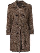 Louis Vuitton Pre-owned Leopard Print Trench Coat - Brown