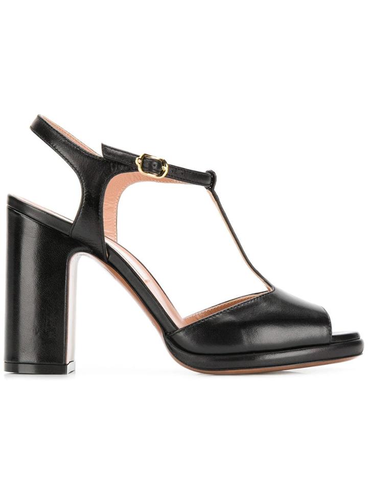 L'autre Chose T-bar Sandals - Black