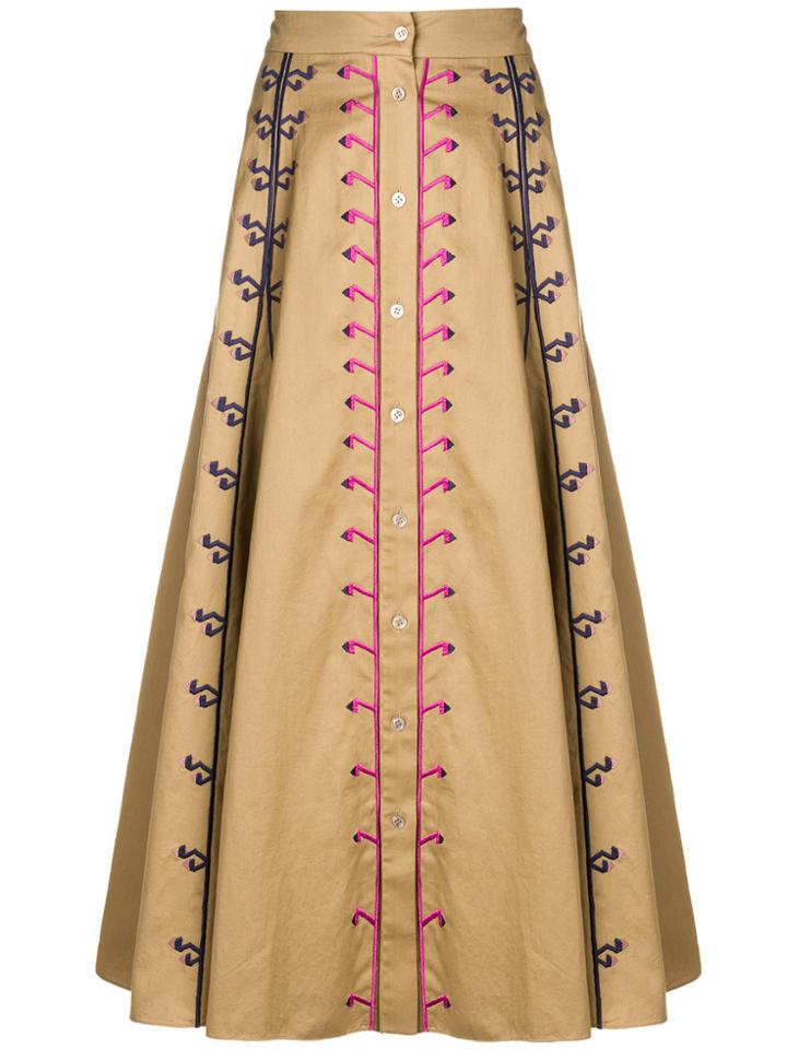 Temperley London Expedition Midi Skirt - Nude & Neutrals