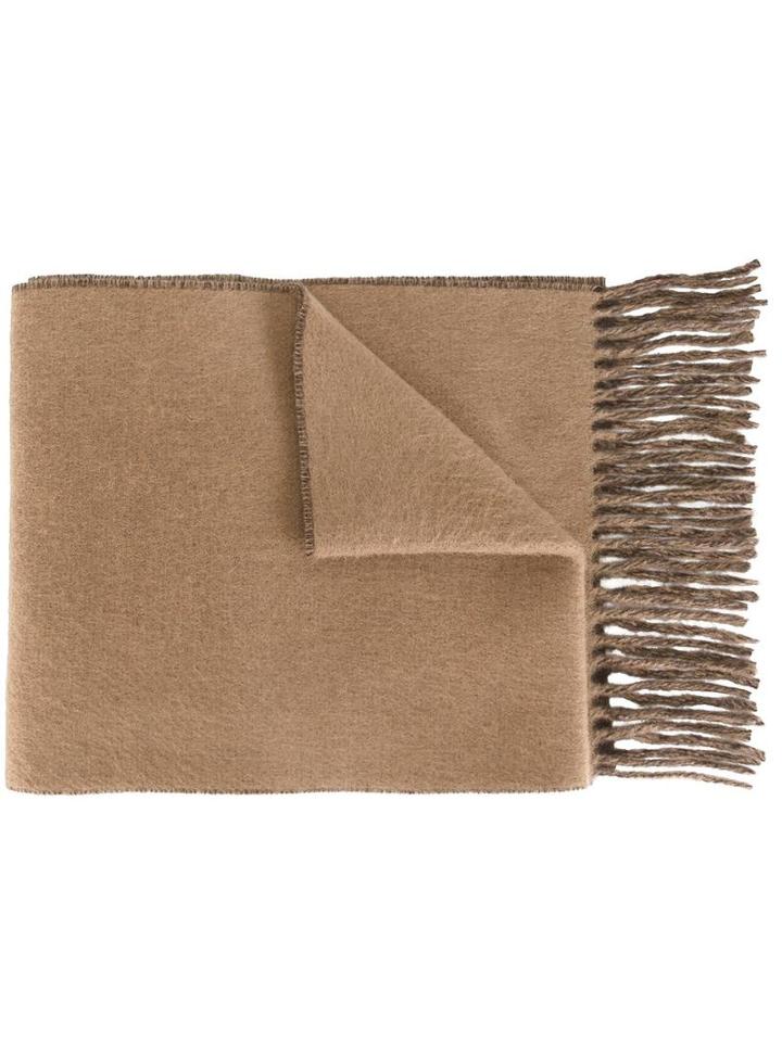 Polo Ralph Lauren Fringed Scarf, Men's, Brown, Wool/nylon