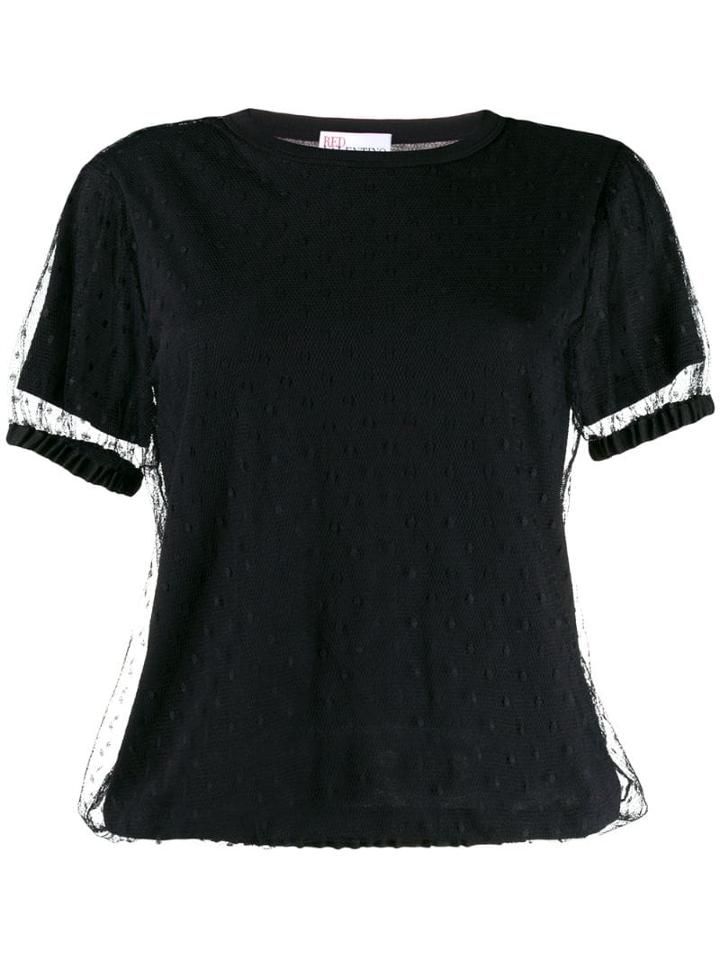 Red Valentino Tulle Layered T-shirt - Black