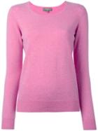 N.peal Ribbed Trim Jumper, Women's, Size: Xl, Pink/purple, Cashmere