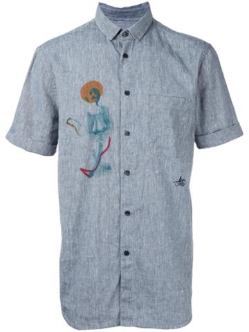 Monsieur Lacenaire - Illustration Shirt - Men - Cotton/linen/flax - 42, Grey, Cotton/linen/flax