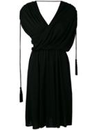 Lanvin Draped Asymmetrical Dress - Black