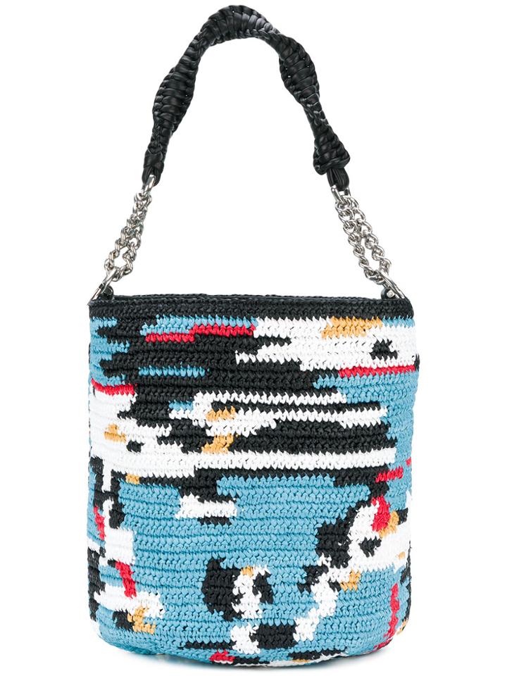 Ermanno Scervino Woven Bucket Shoulder Bag - Multicolour