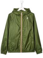 K Way Kids Teen Contrast Zip Jacket - Green