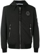Philipp Plein Quilted Hooded Jacket - Black