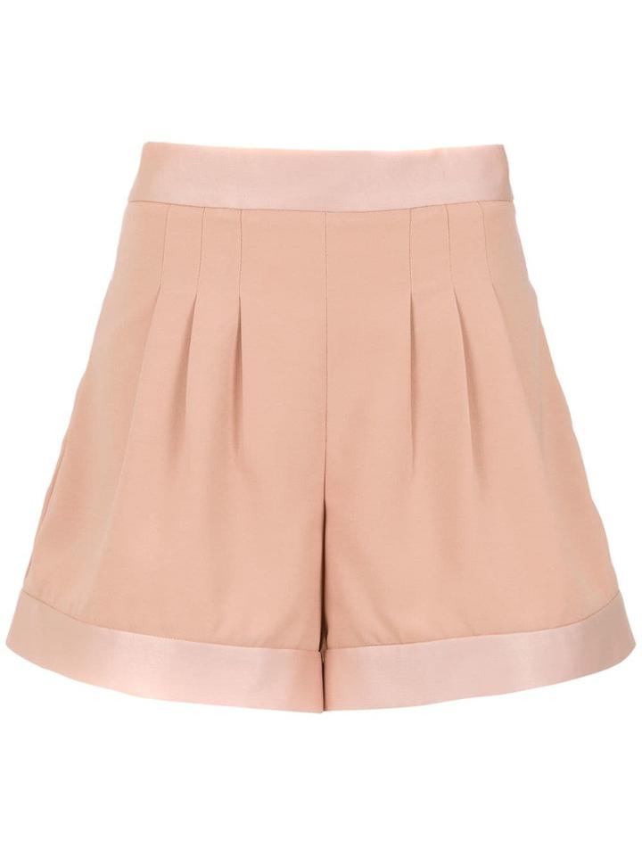 Olympiah High Waist Condotti Shorts - Pink & Purple