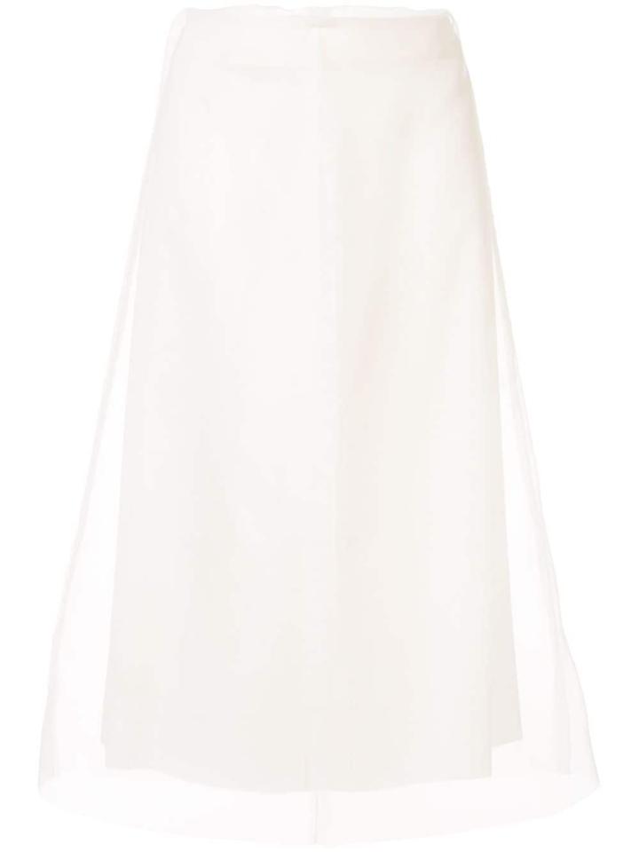 Yang Li Organza Midi Skirt - White
