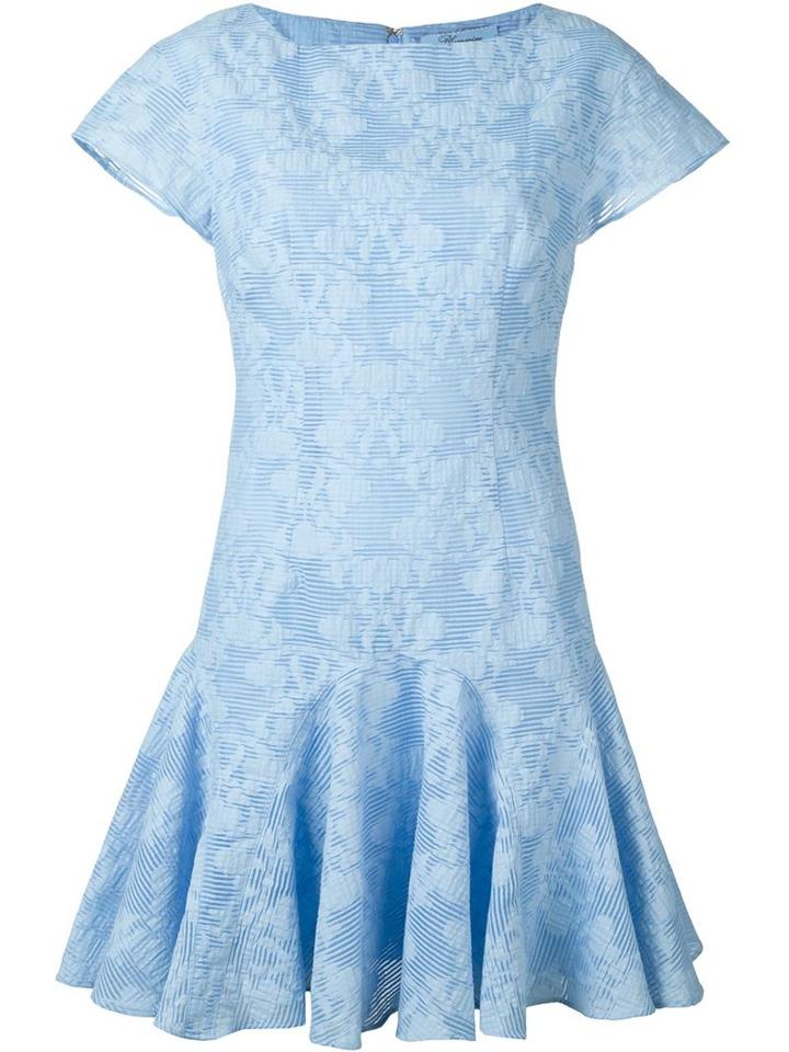 Blumarine Jacquard Swing Dress, Women's, Size: 42, Blue, Cotton/polyamide
