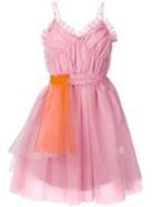 Msgm Ruffle-trimmed Tulle Dress - Pink
