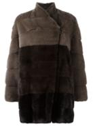 Blancha Colour Block Striped Coat