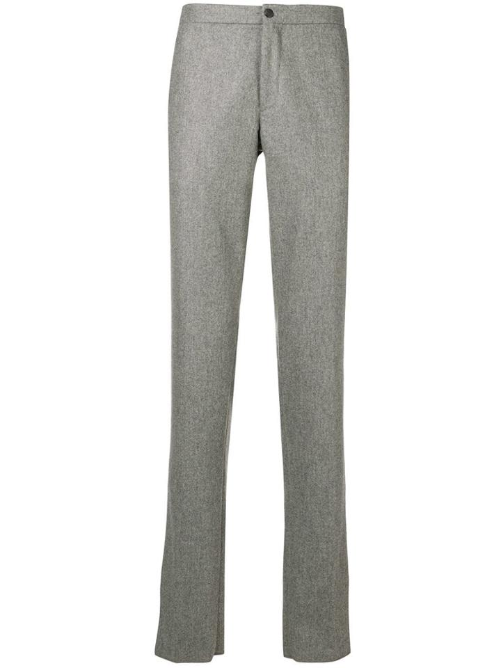 Incotex Plain Straight Trousers - Grey