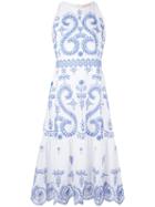 Tory Burch Floral Print Dress, Women's, Size: 4, White, Cotton