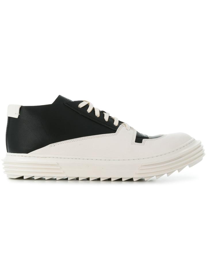Artselab Layered Straps Lace-up Sneakers - Black