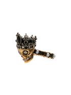 Alexander Mcqueen Amcq Silv Scull Queen Brss Rng - Gold