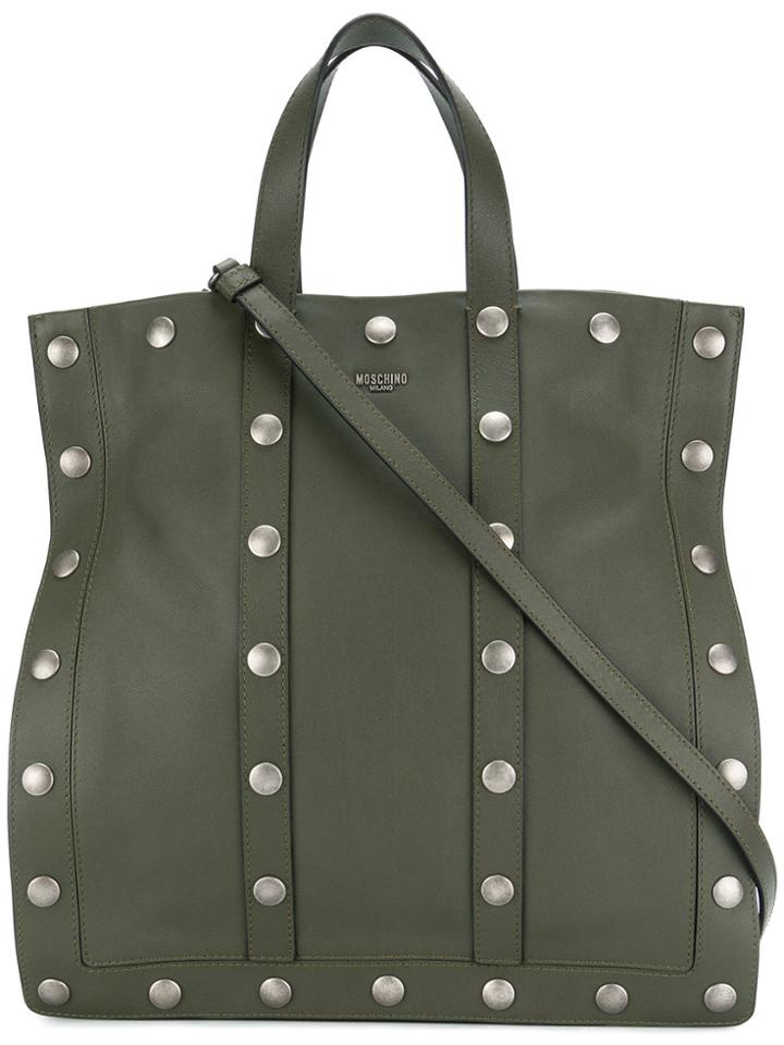Moschino Studded Tote - Green