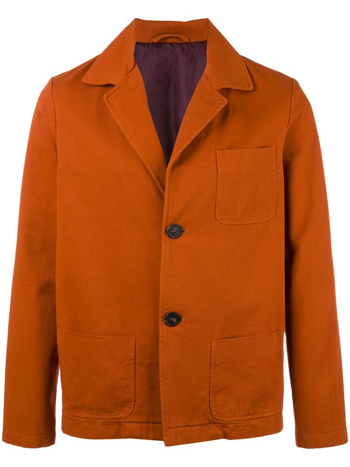 Doppiaa Boxy Jacket, Men's, Size: 50, Yellow/orange, Cotton/polyester