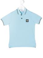 Stone Island Junior - Logo Polo Shirt - Kids - Cotton/spandex/elastane - 3 Yrs, Blue
