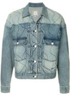 Wooyoungmi Stitch Detail Denim Jacket - Blue