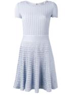 Dior - Textured Flared Dress - Women - Cotton/polyamide/polyester/viscose - 38, Women's, Blue, Cotton/polyamide/polyester/viscose