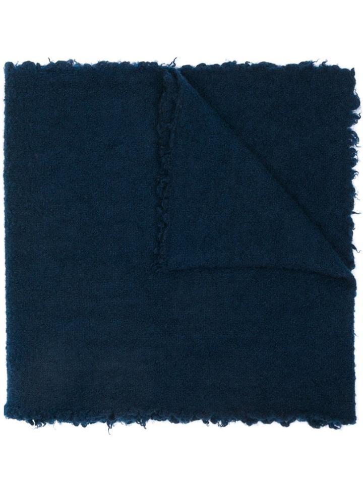 Faliero Sarti Frayed Hem Scarf - Blue