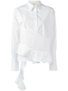 Ports 1961 'frill Front Collared' Shirt, Women's, Size: 44, White, Cotton