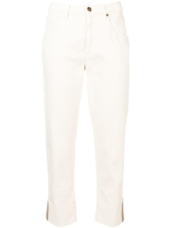 Brunello Cucinelli Tinto Cropped Trousers - Neutrals