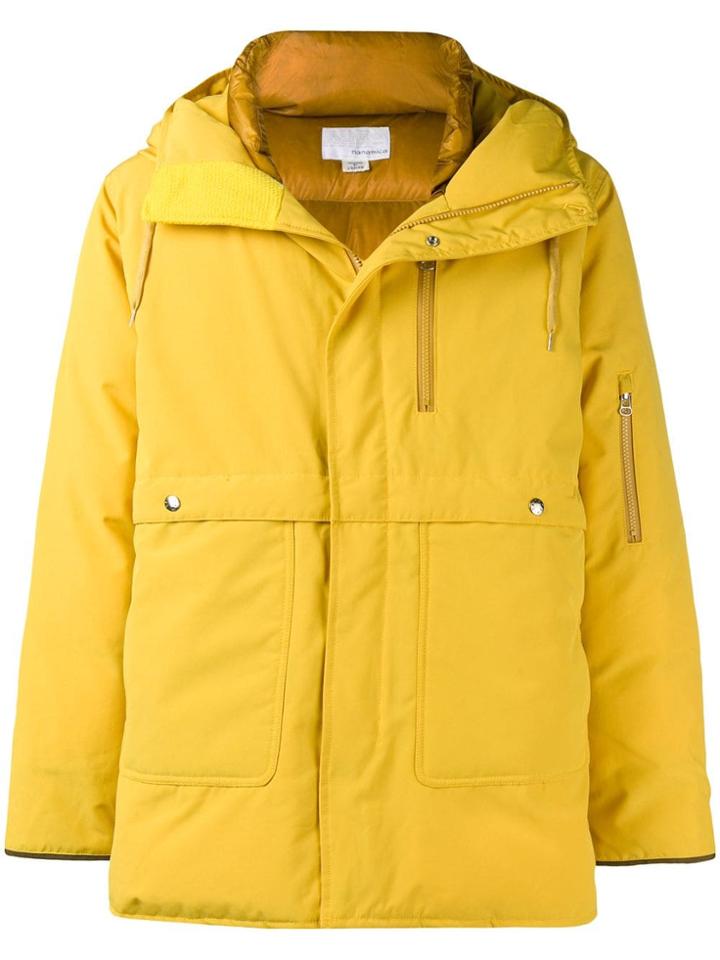 Nanamica Hooded Padded Coat - Yellow & Orange