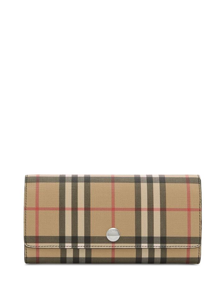 Burberry Vintage Check E-canvas Continental Wallet - Brown