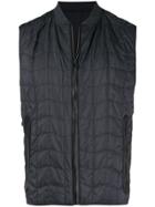 Salvatore Ferragamo Quilted Zipped Vest - Blue