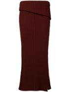 Jacquemus Knitted Midi Skirt - Red